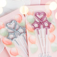 Festival Feier Back party Net Red Cake 3 Pcs Exquisite Love Star Wunder kerze Aushöhlen vergoldete Geburtstags kerzen
