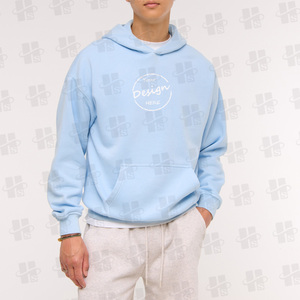 <span class=keywords><strong>Felpa</strong></span> con Cappuccio Personalizzata in Cotone e Poliestere 450 GSM, Stampa all'Ingrosso, <span class=keywords><strong>Felpa</strong></span> <span class=keywords><strong>Marrone</strong></span> con Cappuccio per <span class=keywords><strong>Uomo</strong></span> - Product Image 2