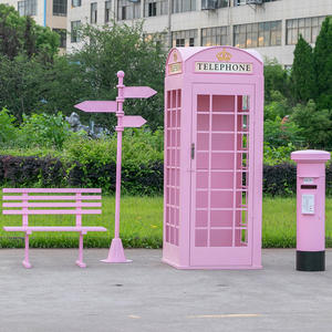 Cabine téléphonique vintage RHD en fer forgé pour mariage, intérieur/extérieur, style Londres, pour jardin et centre commercial - Product Image 4