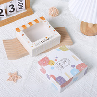 Boîte à Cupcake de Macaron de Cookie de Papier Blanc de quantité minimale de commande Basse Boîte à Dessert de Fête d'Anniversaire de Mariage avec Fenêtre Transparente