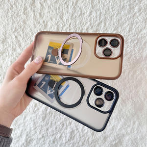 Béquille en métal <span class=keywords><strong>Mag</strong></span> sans fil Charge étui magnétique pour <span class=keywords><strong>iPhone</strong></span> 15 14 Plus 16 16E 12 Pro Max <span class=keywords><strong>11</strong></span> coffre-fort antichoc pare-chocs PC couverture - Product Image 2