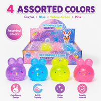 Jouets anti-stress Squishies en forme de boulettes bleu-violet, balles sensorielles à presser pour soulager l'anxiété des enfants de 5 à 7 ans