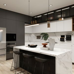 VC Home Petite taille <span class=keywords><strong>Prix</strong></span> bon marché Mobilier aménagé personnalisable Unité de kitchenette moderne Armoire de <span class=keywords><strong>cuisine</strong></span> complète - Product Image 2