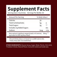 Bonbons gélifiés à l'extrait de racine de maca sur mesure OEM, 200 mg, énergie naturelle et soutien immunitaire pour la santé des hommes et des femmes