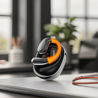 Miniso Ms183 Earphone olahraga tanpa kabel, Earphone olahraga dengan efek lampu RGB kualitas suara HiFi ENC pengurang kebisingan BT5.4