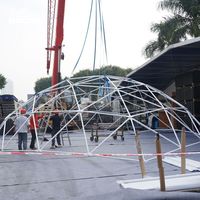 Tentes de salon commerciales personnalisées de 20m 25m 50m Tente dôme d'entrepôt d'exposition de grands événements Tente industrielle dôme en PVC