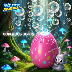 WANNA BUBBLES Jouet Souffleur de <span class=keywords><strong>Bulles</strong></span> Automatique Électrique Lapin, Œuf de Pâques avec Lumières, en Plastique PC pour Enfants - Product Image 6