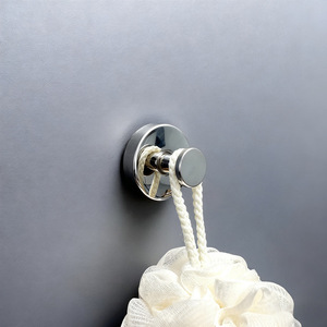 Stainless Steel Wall Mounted Robe <b>Hook</b> Suction Cup Adhesive Heavy Duty Minimalist Design <b>Bathroom</b> <b>Hook</b> - Product Image 2