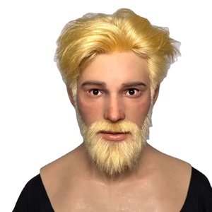 <span class=keywords><strong>Masque</strong></span> facial intégral en silicone pour Halloween et Noël, motif <span class=keywords><strong>chirurgical</strong></span> Lune, <span class=keywords><strong>masque</strong></span> effrayant de vieil homme pour fête - Product Image 1