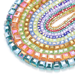 Crystal Glass Square Beads 6mm Loose Beads For Bracelet Making DIY Jewelry Accessories - Product Image 4