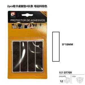 Herp 4 longues bandes de protection adhésives pour pieds de table, 8x18mm, en feutre marron - Product Image 3