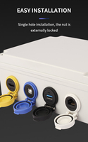 Connecteur femelle USB 2.0 3.0 à montage sur panneau, en cuivre, à souder, haute qualité, indice de protection IP67, espacement des broches de 2 mm