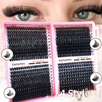 [800 Clusters] Livre de cils synthétiques haute densité 60/80/100/120 D, non irritant, lot de faux cils, best-seller
