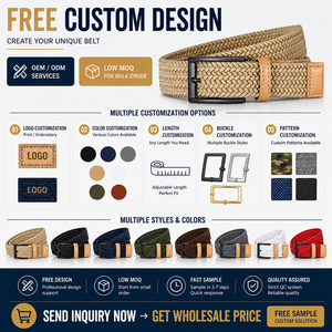 Cintura da Golf Intrecciata Personalizzata ad Alta Elasticità <span class=keywords><strong>per</strong></span> Uomo e Donna, Cintura Elastica Multicolore <span class=keywords><strong>per</strong></span> Jeans, Produzione all'Ingrosso OEM ODM - Product Image 3