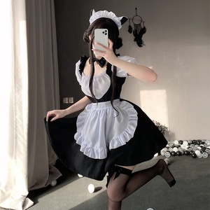 Vestido de Sirvienta Rosa Estilo Lolita, Vestido de Sirvienta Suave Rosa, Conjunto de Disfraces Kawaii para Cosplay, Disfraces de Cómic para <span class=keywords><strong>Mujer</strong></span> - Product Image 5