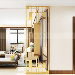 ฉากกั้นห้องโลหะตัดด้วยเลเซอร์สีทองแบบโมเดิร์นฉากกั้น304ตกแต่งฉากกั้นห้องด้วยแผ่นสเตนเลสสตีลขนาดกำหนดเองได้ EX329 - Product Image 4