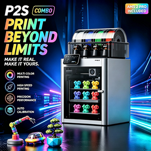 เครื่องพิมพ์สามมิติ Bamboo Lab P2S Combo รุ่น Global Version รุ่น<span class=keywords><strong>ล่าสุด</strong></span> เจเนอเรชั่นใหม่ ความเร็วสูง AMS รองรับหลายสี ระบบปรับระดับอัตโนมัติ CoreXY พร้อม WiFi - Product Image 1
