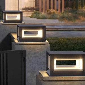 באיכות גבוהה נירוסטה שער עמוד אורות מנורת עמוד עמיד למים הראשי אור מודרני - Product Image 6