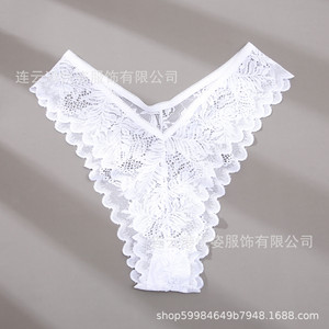Culottes sexy en dentelle pour femmes, best-sellers transfrontaliers, culottes triangle taille basse à fente haute, strings purs et sexy de qualité export - Product Image 5