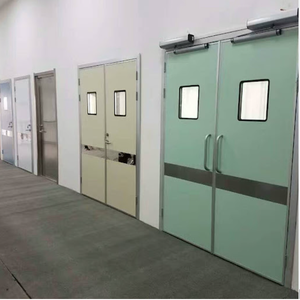 Isolation phonique modulaire de porte de cleanroom de double porte en acier standard d'ouverture pour le fabricant d'hôpital - Product Image 1