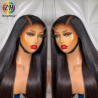 Wig Rambut Asli Vietnam Virgin Cuticle Aligned untuk Wanita Kulit Hitam, Wig Full Lace Tanpa Lem, Vendor Wig HD Lace Frontal 13x6 13x4