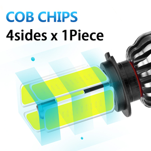 X6 <span class=keywords><strong>4</strong></span> côtés 3D H27 880 881 LED H11 <span class=keywords><strong>Feux</strong></span> antibrouillard automatiques COB 360 degrés Ampoules de phares de voiture H8 H1 9005 9006 H7 <span class=keywords><strong>Feux</strong></span> LED 6000K Blanc - Product Image 2