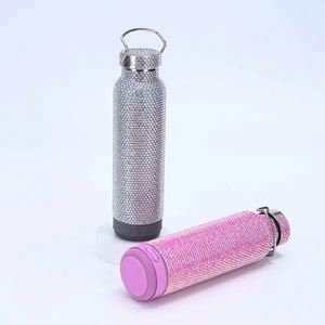 Glam Stainless Steel Vacuum Flask With <b>Glitter</b> Finish And Silicone Sleeve <b>For</b> Travel - Product Image 1