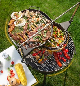 Lò Nướng Chất Lượng Tốt Lò Nướng Lửa Tròn Mở Ống Khói Bằng Thép Thông Minh Hố Lửa - Product Image 5