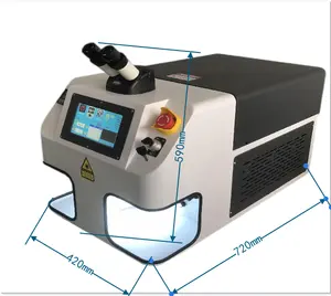 High efficiency small 150W precision jewelry gold repairing fiber laser welder welding machines CCD system for jewelry factory
