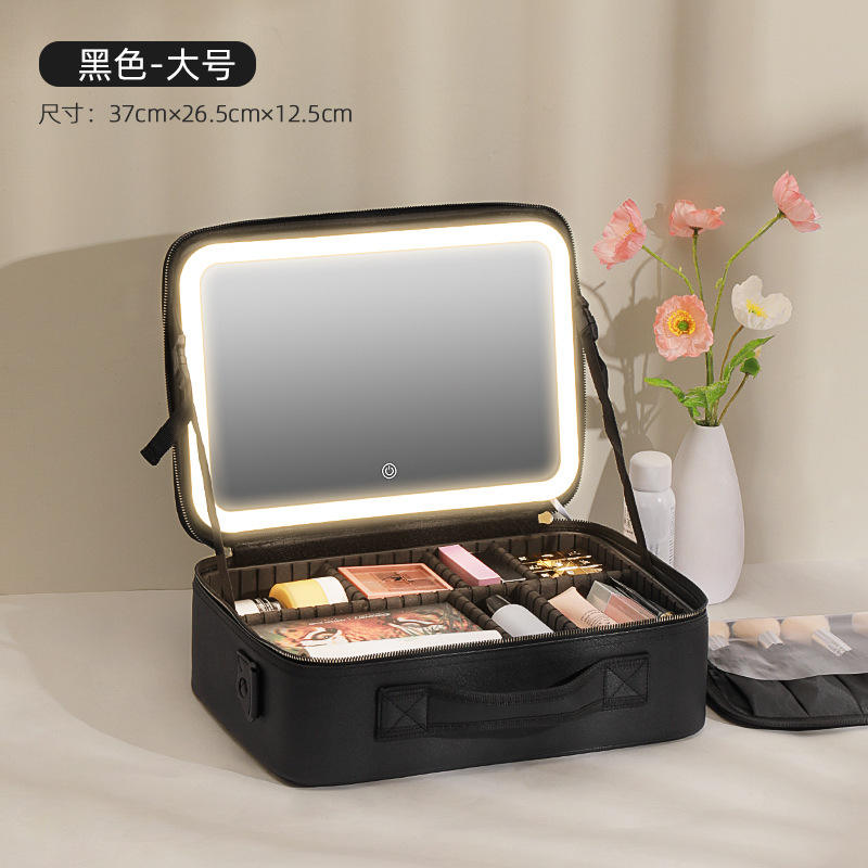 [เปียโนทรัมเป็ตขนาดเล็ก สีขาว] กระจกเต็มตัวพร้อมไฟ LED เติมแสง