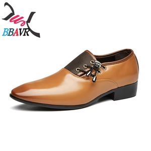 Nouvelles Chaussures Habillées Pointues en PU Noir pour Hommes, Grande Taille, Printemps, Polyvalentes, Décontractées, Respirantes, Durables, Amortissantes, Surface Souple - Product Image 6