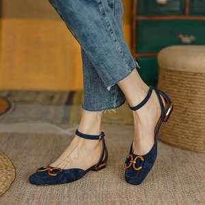 Flats <strong>Sandals</strong> for <strong>Women</strong> <strong>Strappy</strong> Loafers Ladies Fashion Trend Pumps Shoes PU Leather Business Work Casual Shoes Dropshipping Hot - Product Image 1