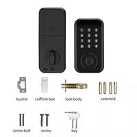 Serrure de porte intelligente sans clé WiFi Tuya APP pour la sécurité domestique, identification par empreinte digitale, mot de passe, serrure de porte intelligente à pêne dormant
