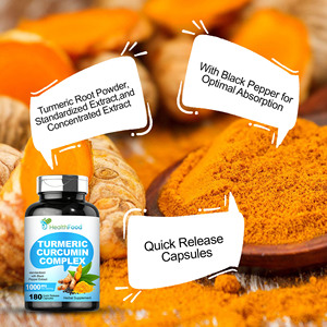 Cápsulas de Cúrcuma y Curcumina Personalizadas OEM ODM, Promueven un Sistema Inmunológico Saludable y un Equilibrio Digestivo, Suplemento Dietético - Product Image 2