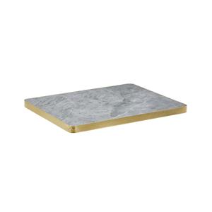 Tablero de Mesa Redondo de Piedra Sinterizada con Borde de Aluminio en Oro Rosa |   Tablero de Mesa Comercial con Aspecto de Mármol de Lujo al por Mayor - Product Image 6