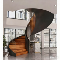 Escalier rotatif en acier inoxydable personnalisé HZ, design sûr et durable pour une utilisation en intérieur, appartements, hôtels, etc. - Installation DIY