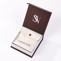 Boîte de rangement pour bijoux en carton magnétique de luxe personnalisée, petite, avec logo