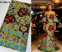 Tissu en dentelle guipure 3D ultra-luxe Ankara africain 2026 de 5 verges, 100 % coton, sexy