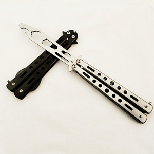 Wholesale High Strength Metal Outdoor Camping <strong>Trainer</strong> Folding CSGO <strong>butterfly</strong> <strong>Knife</strong> for Opener Open Bottle Caps - Product Image 4