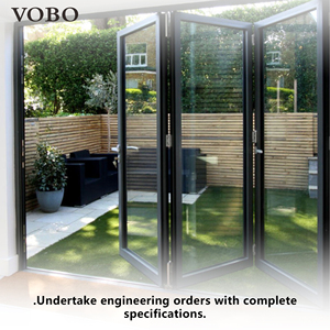 Porte coulissante sans cadre en alliage d'aluminium VOBO Avant <span class=keywords><strong>Garde</strong></span>, luxe moderne, triple synchronisation, isolation thermique, étanche, extérieur - Product Image 2