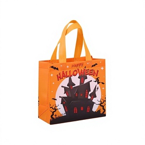 Sacs fourre-tout modernes pour Halloween 22x22x10cm en non-tissé, imprimés en sérigraphie, personnalisables pour les fournitures de fête de la Toussaint - Product Image 3