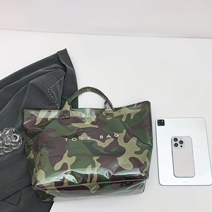 Sac fourre-tout personnalisé pour femmes, résistant à l'eau, en PU, avec imprimé léopard et zèbre, doublure en polyester à motifs de feuilles, grand sac - Product Image 4