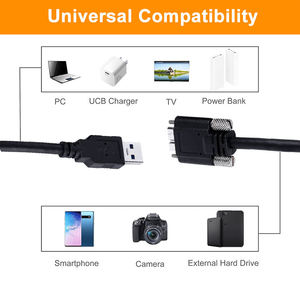 Cable de Carga USB-A a Micro USB con Logotipo Personalizado LUNGKAY, con Tornillos de Bloqueo M2, Cable de Transferencia Rápida de 5 Gbps, Cable USB 3.0 Micro B - Product Image 3