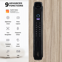 Automatische Biometrische Vingerafdruk 3d Gezichtsherkenning Digitale Slimme Deurslot Wifi Camera Voor Hout Aluminium Nieuwe Tuya Product Cloud