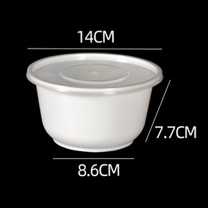 Disposable Bowl 750ml Transparent With Lid Thickened For Takeout Soup Food Storage - Product Image 2