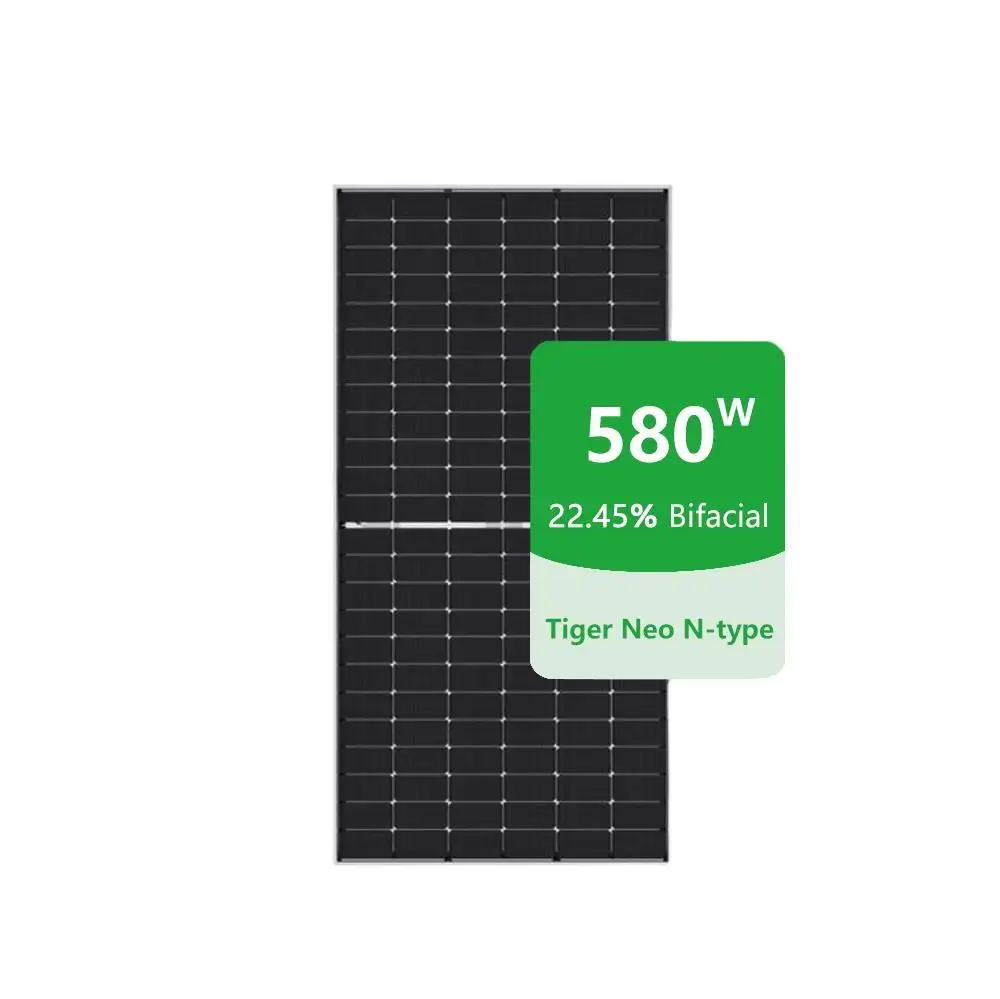 Jinko Tiger Neo N-type Solar Panel 585W 590W 570W Bifacial Dual Glass Solar Panel Jinko First Grade Jinko 580 Panel Solar Kit