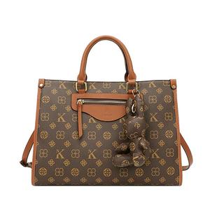 Loumixer 2026 Casual Tote Handbag for Women Plaid Large Capacity <b>Square</b> Zipper Waterproof Durable Polyester Lining Foldable - Product Image 5