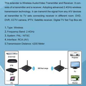 Prix bon marché <span class=keywords><strong>Measy</strong></span> AV220 2.4GHz émetteur et récepteur audio-vidéo sans fil Distance 200m émetteur de décodeur TV numérique - Product Image 3