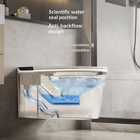 Nouvelle toilette intelligente murale en céramique avec aromathérapie intégrée, double chasse et chasse par siphon
