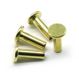 Rivet semi-tubulaire en laiton et cuivre, tête bombée, norme ISO, brillant, non revêtu, poli, faible MOQ 2000 pièces pour usage industriel - Product Image 5